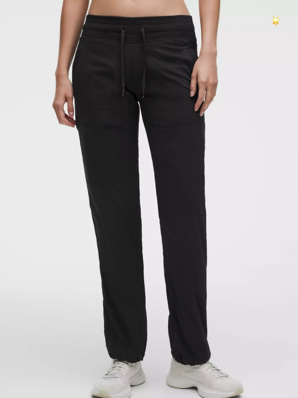 SZ 10 lululemon athletica BLACK DANCE STUDIO MID-RISE PANT *REGULAR